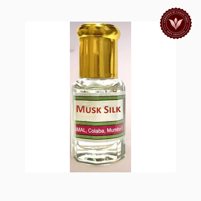 Ajmal Musk Silk concentrated attar oil bottle view | Vanity Vibes Pakistan