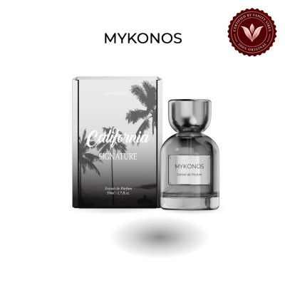 Mykonos California 50ml bottle and box | Vanity Vibes Pakistan