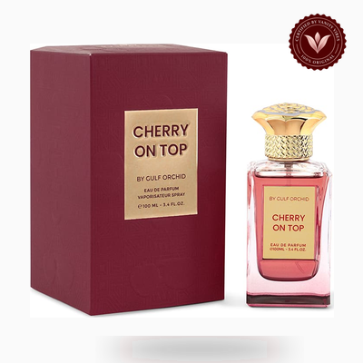 Gulf Orchid CHERRY ON TOP box and bottle photo | Vanity Vibes Pakistan