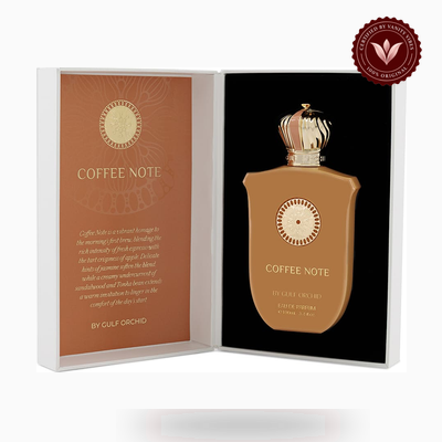 Gulf Orchid COFFEE NOTE box and bottle photo | Vanity Vibes Pakistan