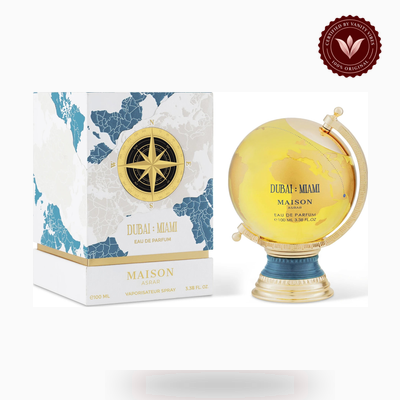 Maison Asrar DUBAI MIAMI box and bottle photo | Vanity Vibes Pakistan