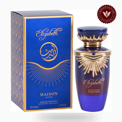 Maison Asrar ELIZABETH box and bottle photo | Vanity Vibes Pakistan