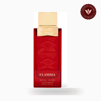 Gulf Orchid FLAMMA bottle photo | Vanity Vibes Pakistan