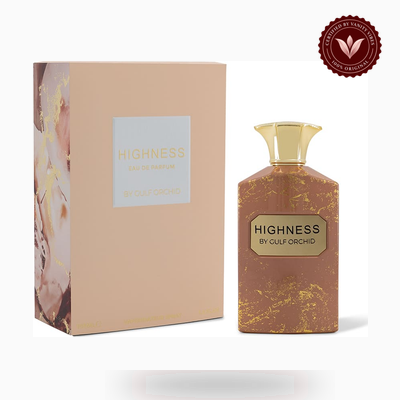 Gulf Orchid HIGHNESS box and bottle photo | Vanity Vibes Pakistan