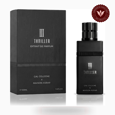 Maison Asrar III THRILLER box and bottle photo | Vanity Vibes Pakistan