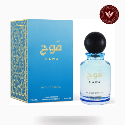 Gulf Orchid Mawj 100ml box and bottle photo | Vanity Vibes Pakistan