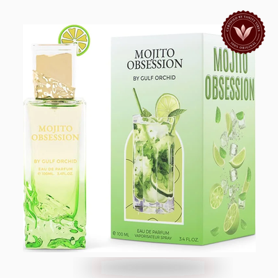 Gulf Orchid Mojito Obsession 100ml box and bottle photo | Vanity Vibes Pakistan
