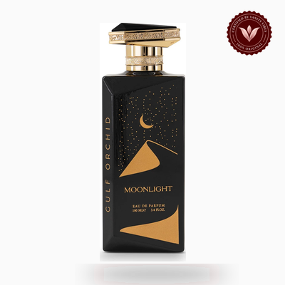 Gulf Orchid Moon Light 100ml box and bottle photo | Vanity Vibes Pakistan