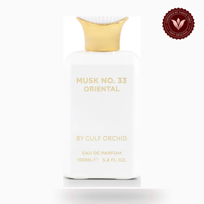 Gulf Orchid Musk No. 33 Oriental 100ml box and bottle photo | Vanity Vibes Pakistan