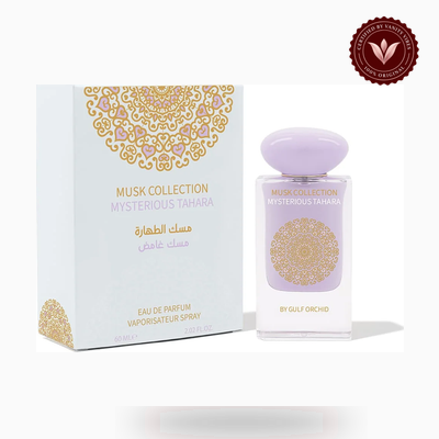 Gulf Orchid Mysterious Tahara Musk box and bottle photo | Vanity Vibes Pakistan