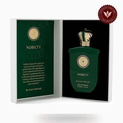 Gulf Orchid Nobility 100ml box and bottle photo | Vanity Vibes Pakistan
