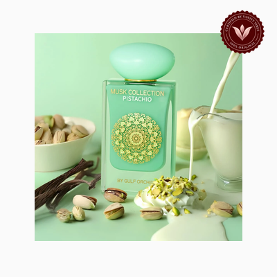Gulf Orchid Pistachio Musk bottle photo | Vanity Vibes Pakistan