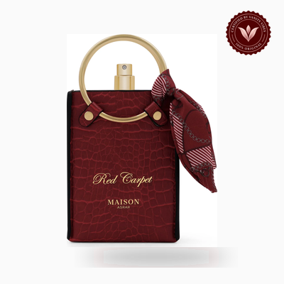 Maison Asrar Red Carpet bottle photo | Vanity Vibes Pakistan