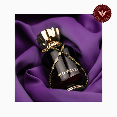 Maison Asrar Red Velvet bottle photo | Vanity Vibes Pakistan