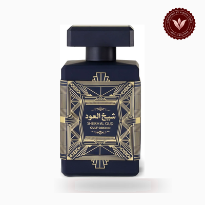 Gulf Orchid Sheikh Al Oud Navy bottle photo | Vanity Vibes Pakistan