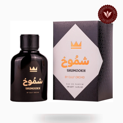 Gulf Orchid Shumookh box and product photo | Vanity Vibes Pakistan