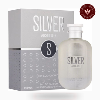 Gulf Orchid Silver Absolute box and product photo | Vanity Vibes Pakistan