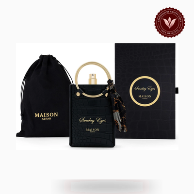 Maison Asrar Smokey Eyes box and product photo | Vanity Vibes Pakistan