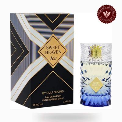 Gulf Orchid Gulf Orchid SWEET HEAVEN ICE box and bottle or set view | Vanity Vibes Pakistan