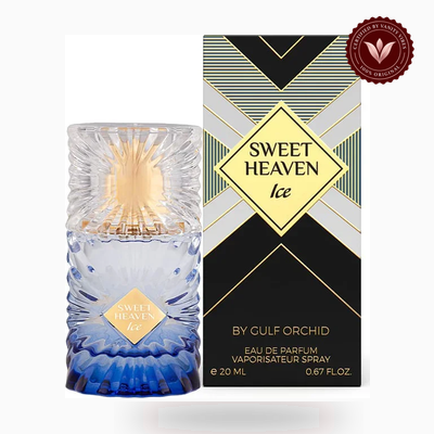 Gulf Orchid Gulf Orchid SWEET HEAVEN ICE 20ML box and bottle or set view | Vanity Vibes Pakistan