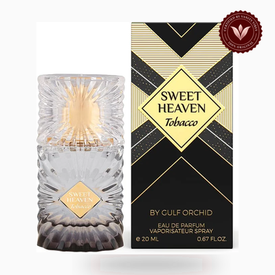 Gulf Orchid Gulf Orchid SWEET HEAVEN TOBACCO 20ML box and bottle or set view | Vanity Vibes Pakistan