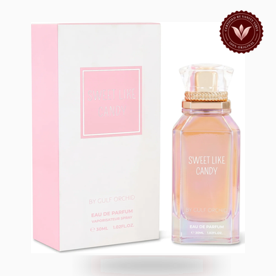 Gulf Orchid Gulf Orchid SWEET LIKE CANDY box and bottle or set view | Vanity Vibes Pakistan