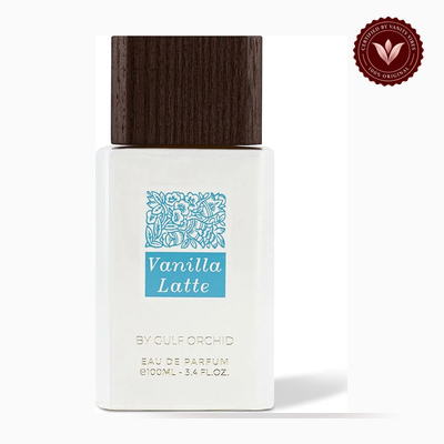 Gulf Orchid Vanilla Latte 100ml box and bottle | Vanity Vibes Pakistan