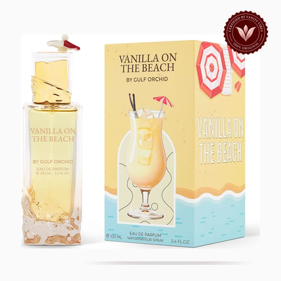 Gulf Orchid Vanilla on the Beach 100ml box and bottle | Vanity Vibes Pakistan