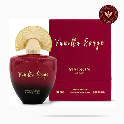 Maison Asrar Vanilla Rouge 100ml box and bottle | Vanity Vibes Pakistan