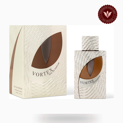 Gulf Orchid Vortex 100ml perfume perfume bottle and box front view | Vanity Vibes Pakistan