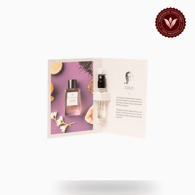 Essential Parfums Fig Infusion 2ml perfume official sample vial and card view | Vanity Vibes Pakistan