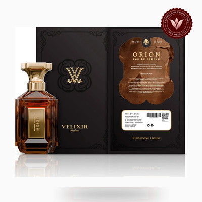 Velixir Parfums Orion 100ml perfume box and bottle | Vanity Vibes Pakistan