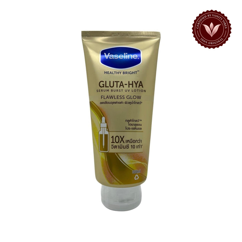 Vaseline Bright GLUTA HYA Serum Burst UV Lotion Flawless Glow 300ml — centered front product image
