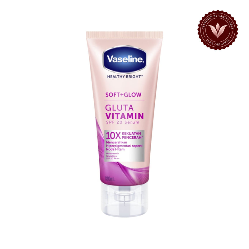 Vaseline Healthy Bright Soft + Glow Gluta Vitamin SPF 20 Serum 180ml — centered front product image