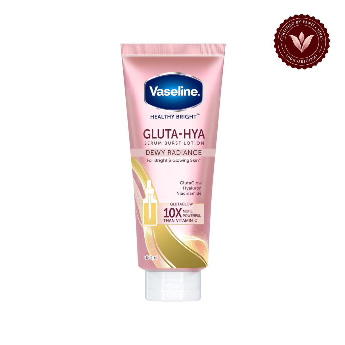 Vaseline Dewy Radiance Gluta-HYA Lotion Serum Burst - 330ml — centered front product image