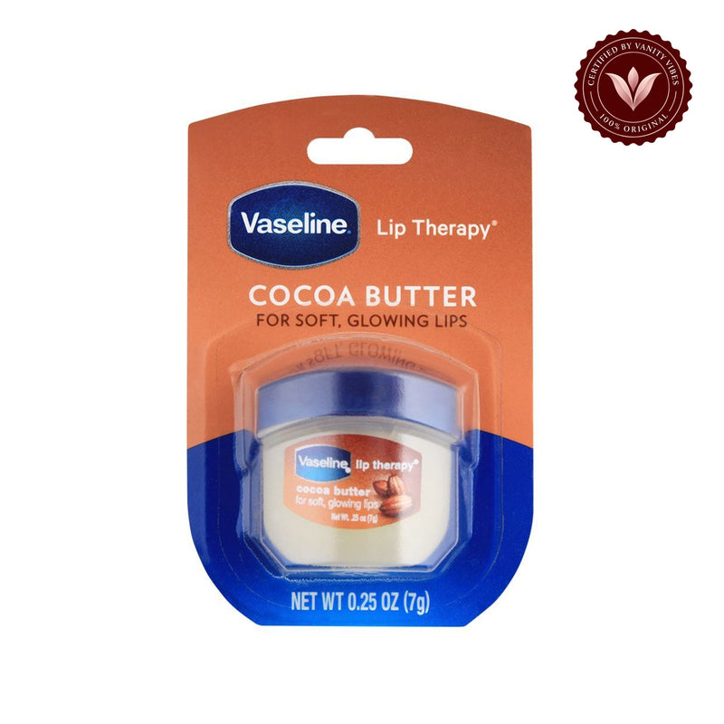 Vaseline Lip Therapy Lip Balm Cocoa Butter 7g — centered front product image