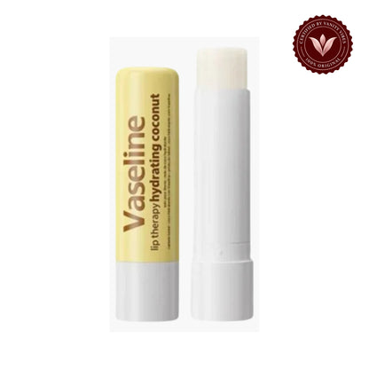 Vaseline Lip Care Therapy Coconut Stick 4.8g - Hydrating Lip Balm for Soft Smooth Lips, Daily Moisture Care, Dry Lip Protection & Coconut Nourishment — centered front product image
