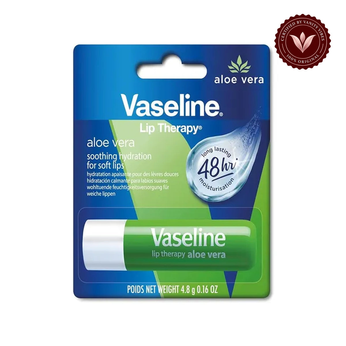 Vaseline Lip Therapy Aloe Vera Lip Balm 4.8g - Hydrating Lip Balm for Soft Smooth Lips, Daily Moisture Care, Dry Lip Protection & Aloe Vera Nourishment — alternate product image