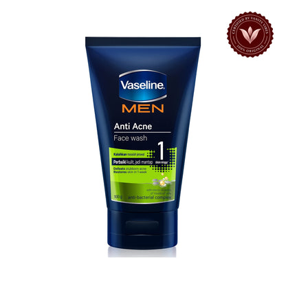 Vaseline Men Anti-Acne Face Wash 100g - Deep Cleansing for Acne-Prone Skin — centered front product image