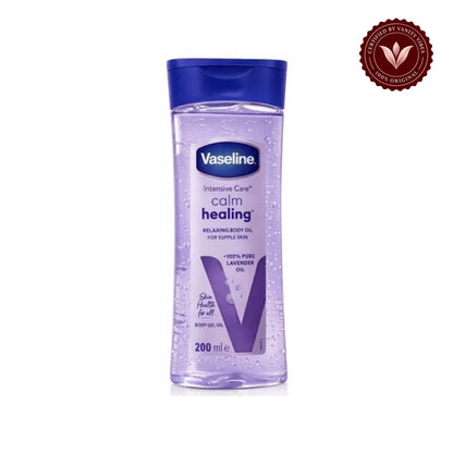 Vaseline Intensive Care Calm Healing Body Oil 200ml - Nourishing Body Oil for Soft Supple Skin, Deep Moisture Care, Smooth Skin Feel & Relaxing Daily Hydration — alternate product image