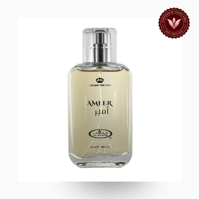 Al-Rehab Ameer 50ml perfume bottle close-up