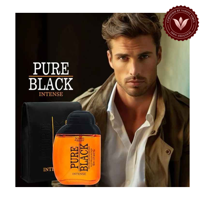 Pure Black Intense by Creation Lamis 100ml EDT Men's Perfume | Pakistan alternate product scene | Vanity Vibes Pakistan