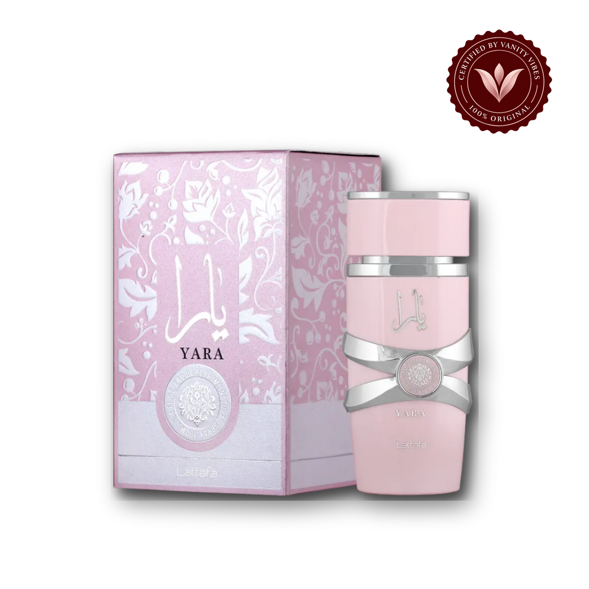 Lattafa Yara for Women Eau de Parfum Spray 100 ml — bottle and box, Vanity Vibes