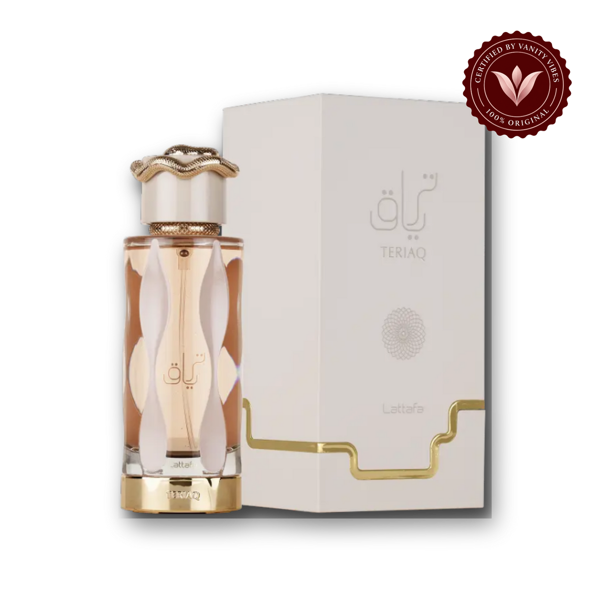 Lattafa Teriaq for Unisex EDP Perfume 100 ML — box, Vanity Vibes
