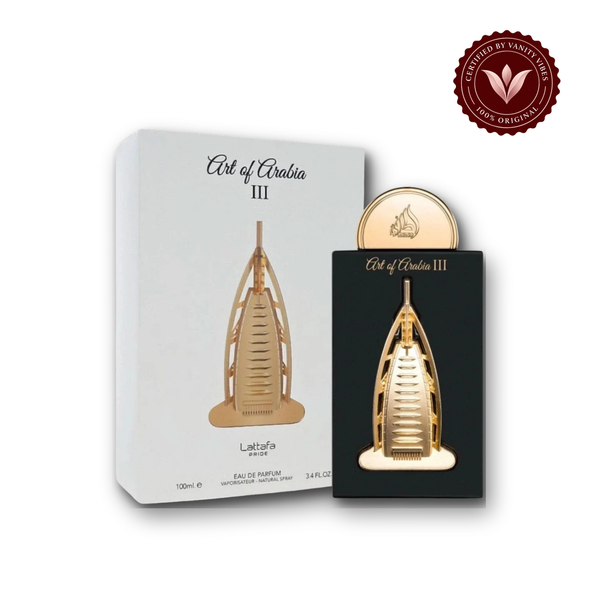 Lattafa Pride Art Of Arabia III Eau de Parfum 100ml - Long Lasting Original Elegant Unisex Fragrance for Men & Women — box, Vanity Vibes