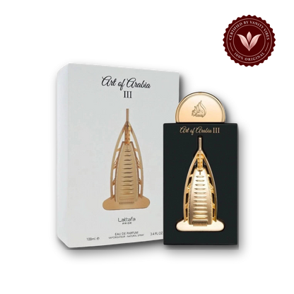 Lattafa Pride Art Of Arabia III Eau de Parfum 100ml - Long Lasting Original Elegant Unisex Fragrance for Men & Women — box, Vanity Vibes