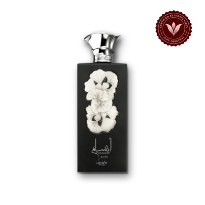Lattafa Pride Ansaam Silver Eau de Parfum 100ml - Long Lasting Luxury Arabic Fragrance for Men - front view - Vanity Vibes