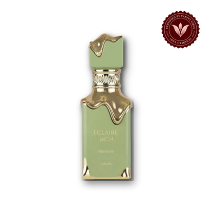 Lattafa Eclaire Pistache Perfume EDP 100ml Long Lasting Arabic Fragrance Unisex - front view - Vanity Vibes