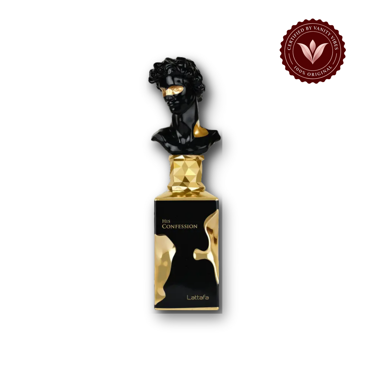 Lattafa His Confession Eau de Parfum 100ml - Long Lasting Original Elegant Masculine Fragrance for Men - front view - Vanity Vibes