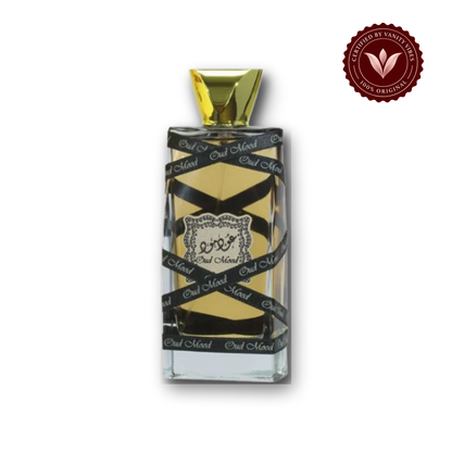 Lattafa Oud Mood Eau de Parfum 100ml - Long Lasting Rich Oud Unisex Fragrance for Men & Women - front view - Vanity Vibes